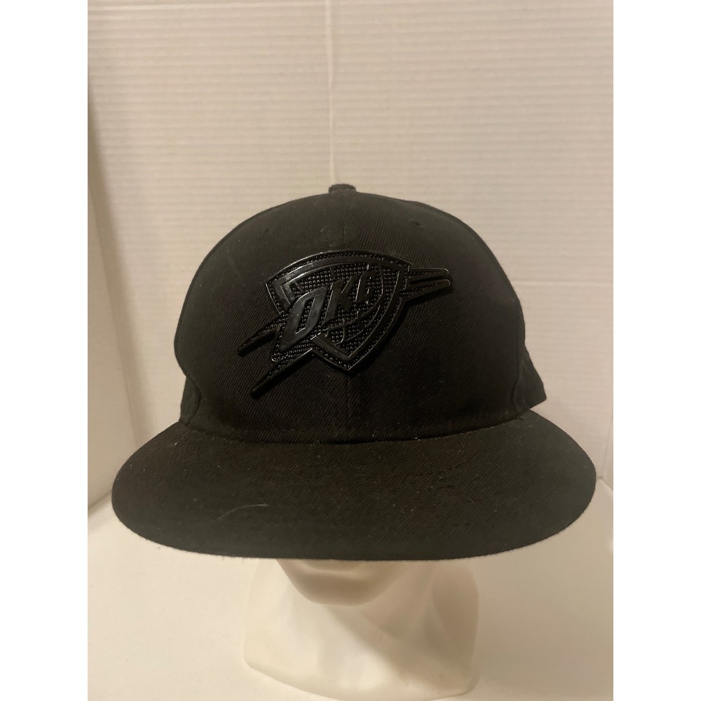 New Era 9FIFTY Oklahoma City Thunder NBA Snapback Hat Black on Black OKC Cap